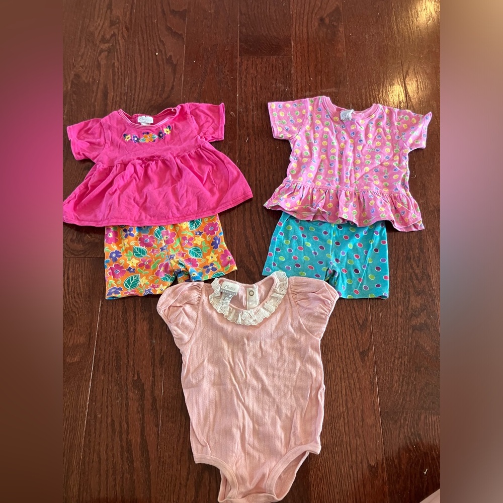 Bundle of Vintage Carters Baby Girl Clothes